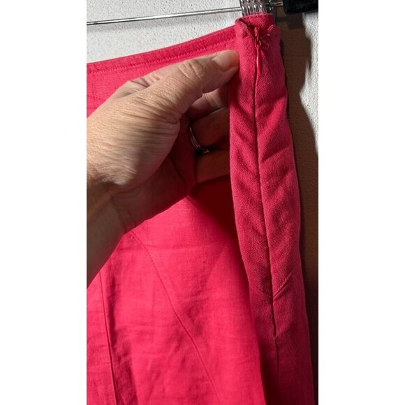 Westbound  Womens Pink 100% Linen Knee Length Skirt Size 10 A-Line Simple Casual - Picture 8 of 11